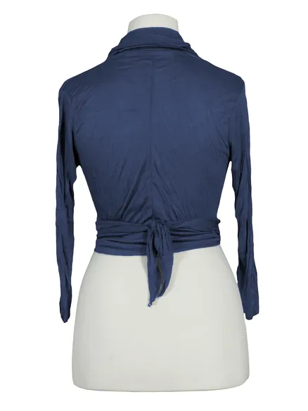 Bolero Cardigan in jeansblau von Spaziodonna