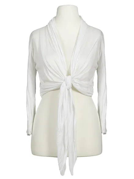 Bolero Cardigan in wei� von Spaziodonna