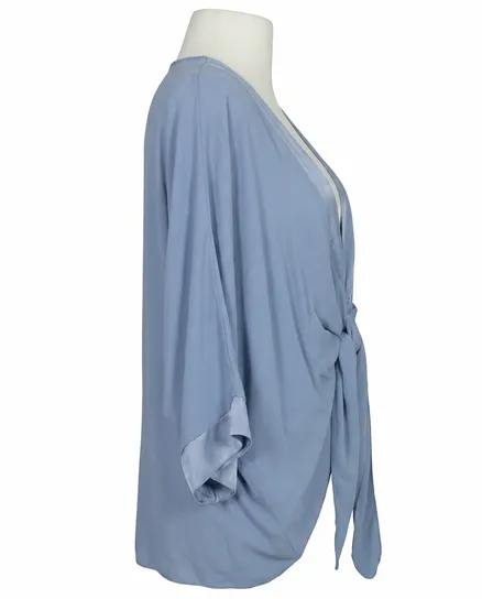 Bolero Jacke Blusenstil in blau von H. Trend