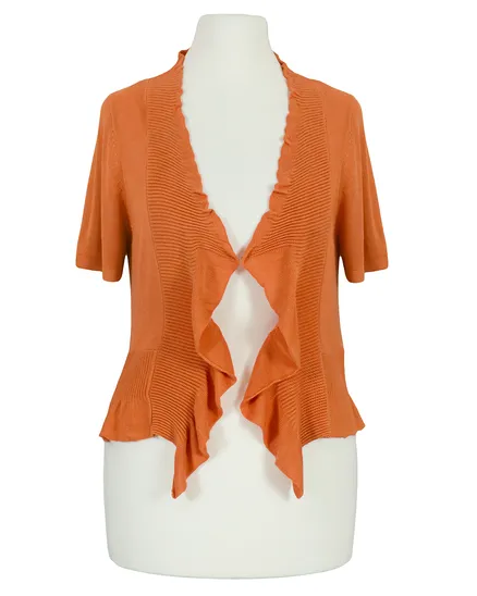 Bolero mit Volant in orange von Made in Italy