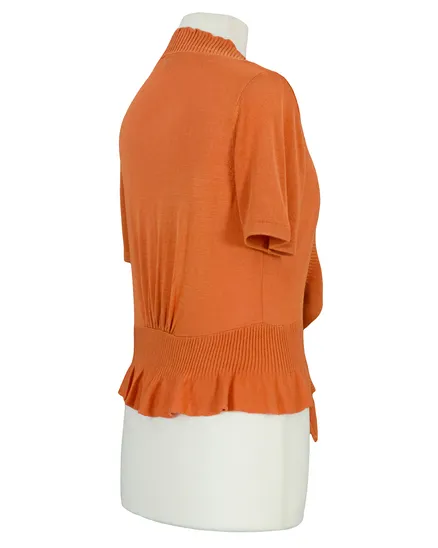 Bolero mit Volant in orange von Made in Italy