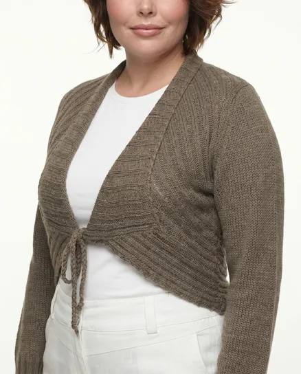Bolero Strickjacke in braun von Amandine