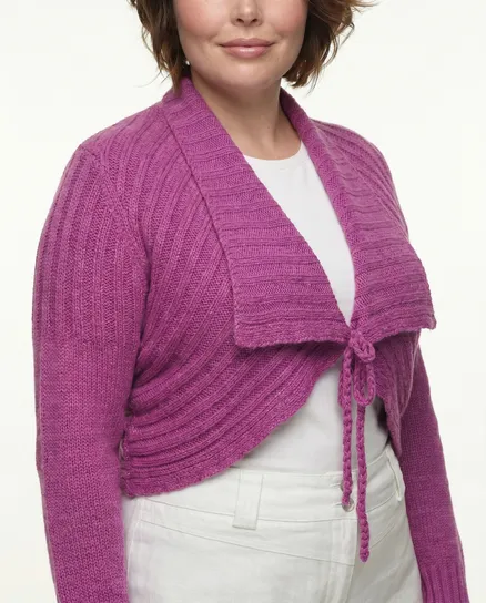 Bolero Strickjacke in purpur von Amandine