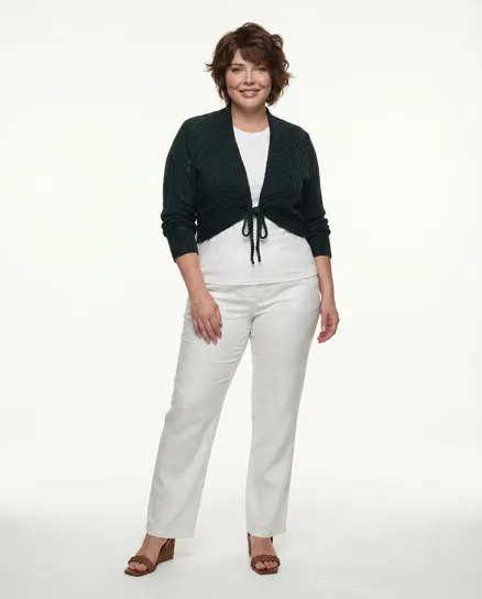 Bolero Strickjacke in schwarz von Amandine