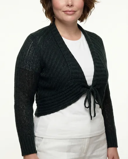 Bolero Strickjacke in schwarz von Amandine