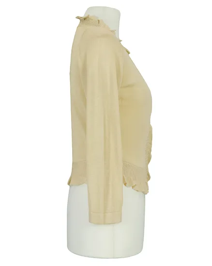 Bolero Viskosestrick in creme von Made in Italy