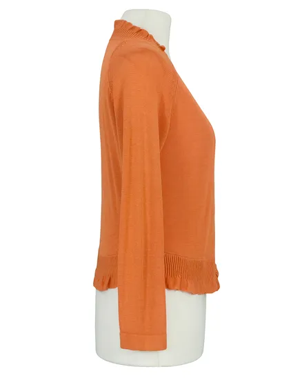 Bolero Viskosestrick in orange von Made in Italy