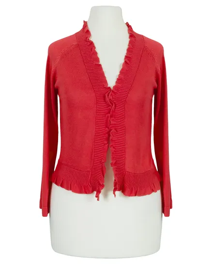 Bolero Viskosestrick in rot von Made in Italy