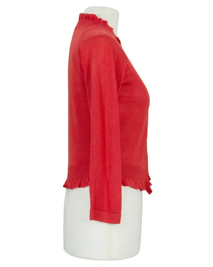 Bolero Viskosestrick in rot von Made in Italy