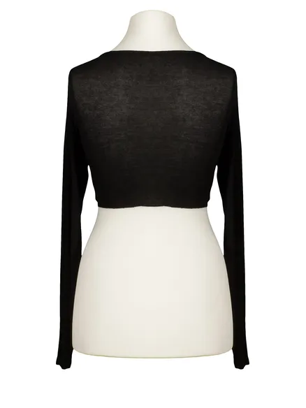 Bolero Viskosestrick in schwarz von fashion made in italy