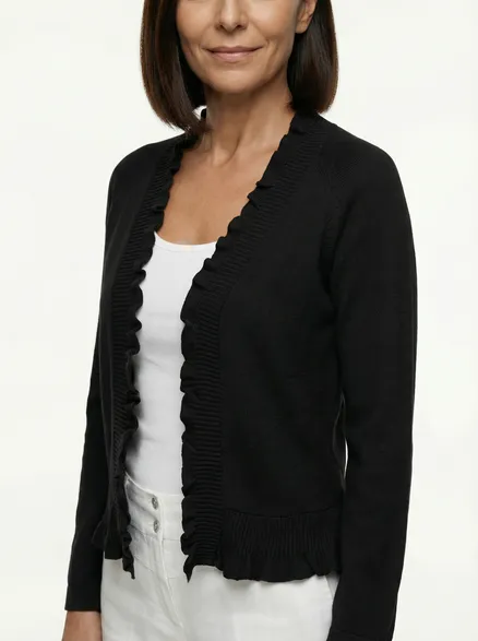 Bolero Viskosestrick in schwarz von Made in Italy