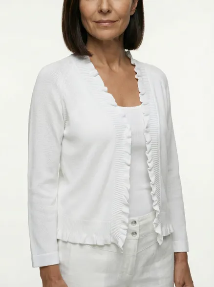 Bolero Viskosestrick in wei� von Made in Italy