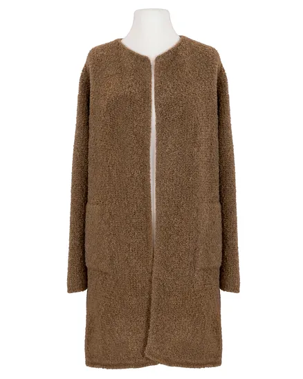 Boucl� Strickh�lle in camel von Made in Italy