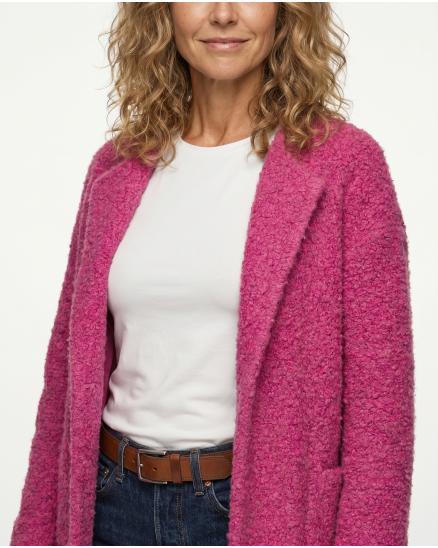 Boucl� Strickh�lle in pink von Made in Italy
