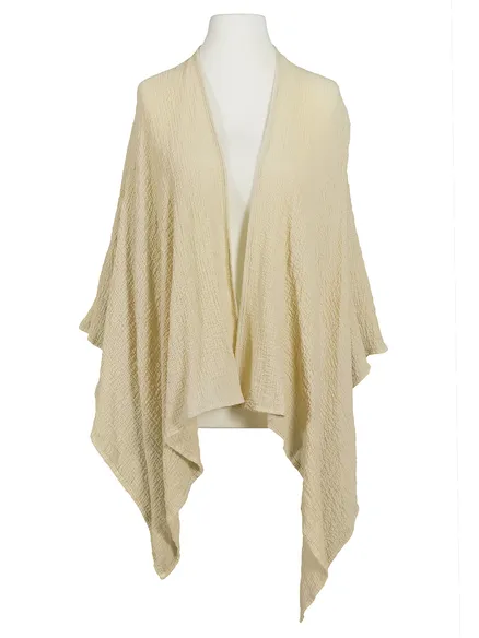 Cape Baumwolle in creme von fashion made in italy