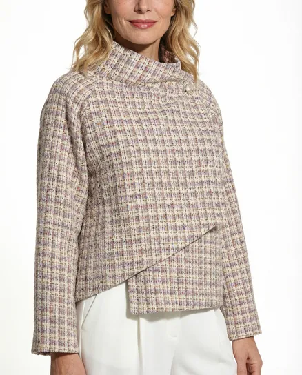 Cape Jacke in flieder von Made in Italy