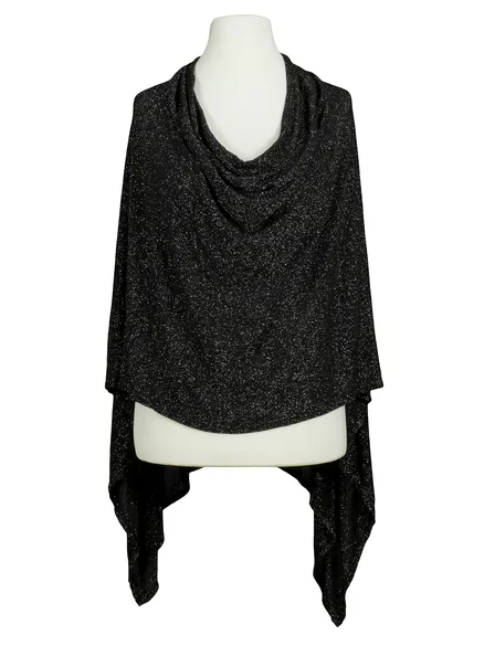 Poncho Lurex Feinstrick in schwarz von RESTART