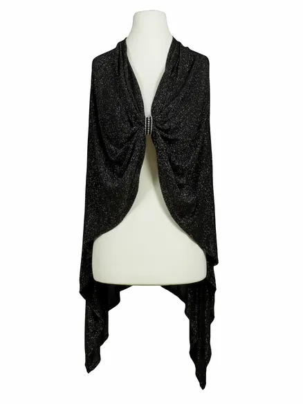Poncho Lurex Feinstrick in schwarz von RESTART