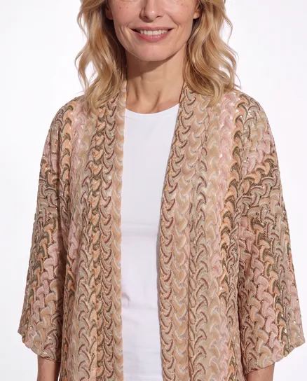 Cardigan Ajourmuster in beige von Selected Touch