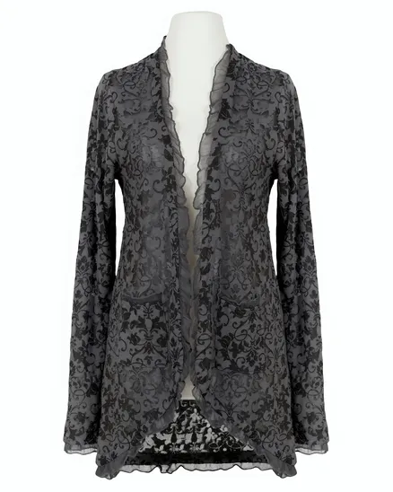Cardigan Ausbrenner Spitze in grau von Essentielle Mode