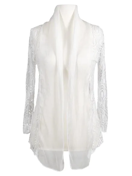 Cardigan Ausbrenner Spitze in wei� von Diana