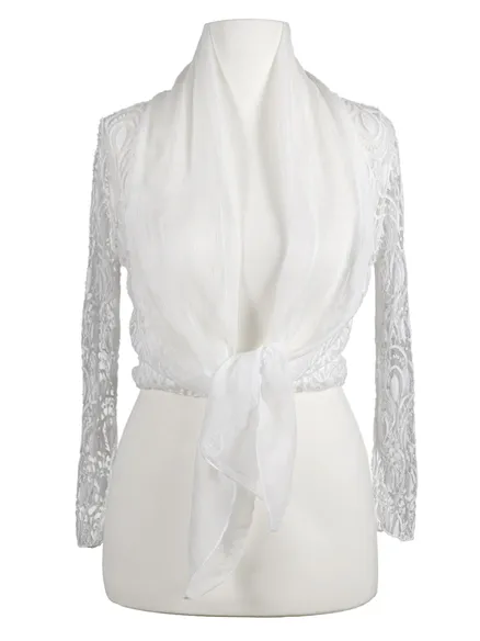 Cardigan Ausbrenner Spitze in wei� von Diana