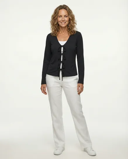 Cardigan Baumwolle in schwarz von FASHION