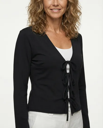 Cardigan Baumwolle in schwarz von FASHION