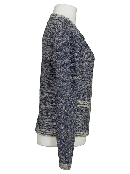 Cardigan Glanzgarn in blau von e-women