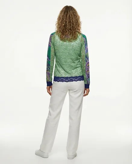 Cardigan mit Spitze in bunt von Lulu H