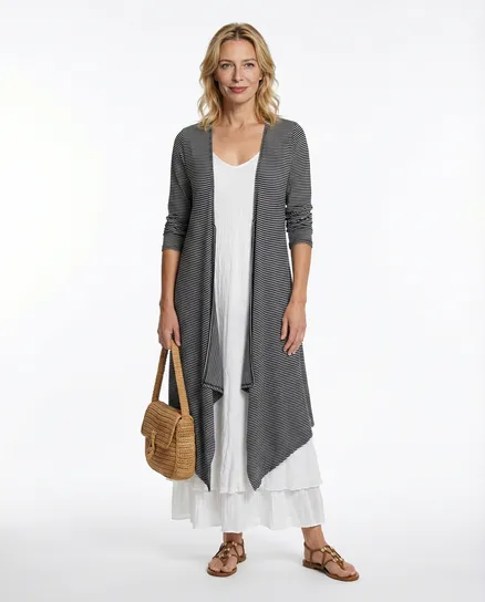 Cardigan Streifen in schwarz von FASHION