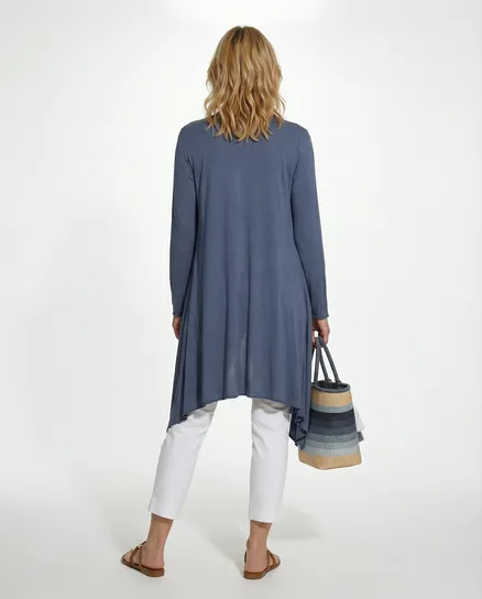 Cardigan Viskose in blau von Made in Italy