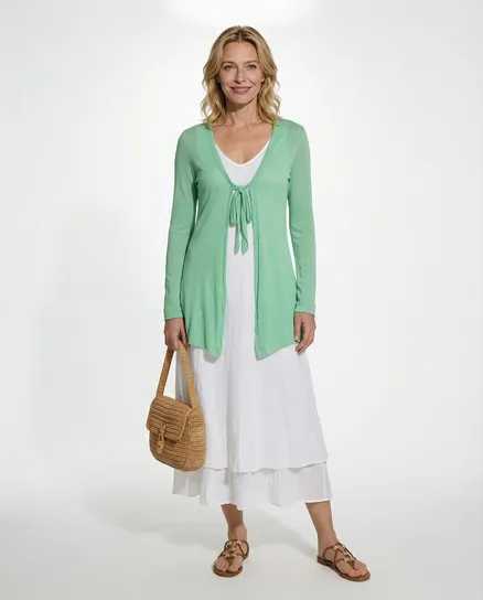 Cardigan Viskose in mintgr�n von Made in Italy