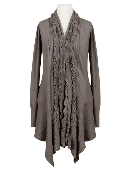 Strickh�lle Volant in braun von Preziosa