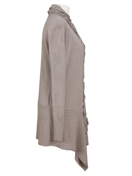 Strickh�lle Volant in taupe von Preziosa