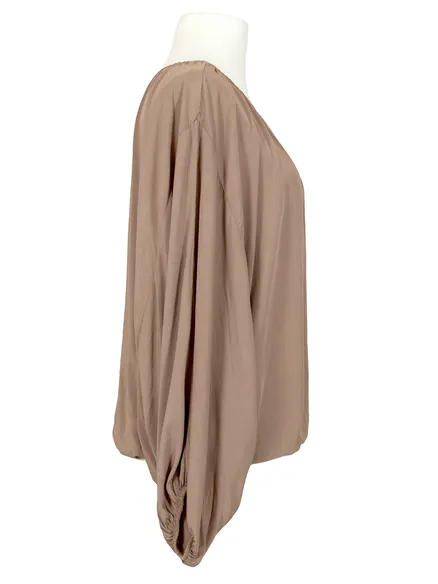 Carmen Bluse Baumwolle in tobacco von Diana