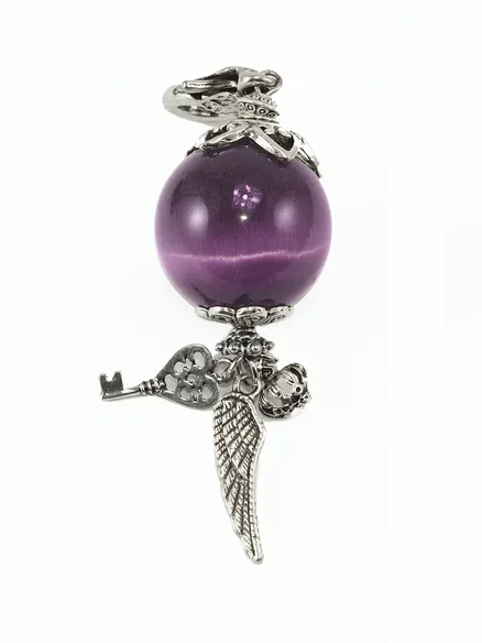 Charm Anh�nger Glasperle in lila von Fashion Jewelry