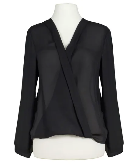 Chiffon Bluse in schwarz von Respect Italy