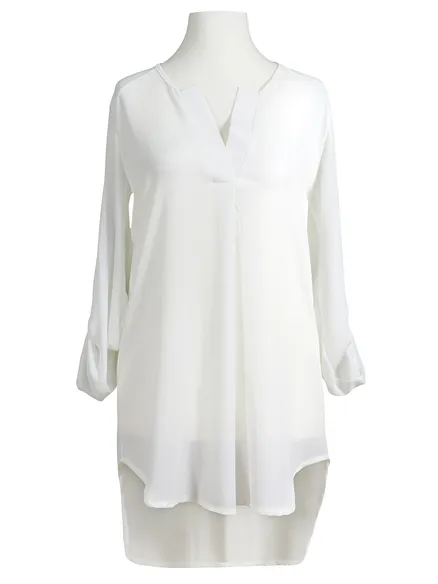 Bluse Tunikastil in wei� von Diana