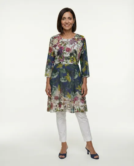 Chiffon Kleid Floral in bunt von Selected Touch