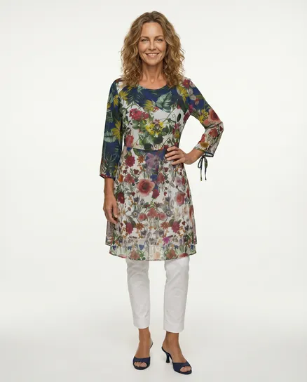 Chiffon Kleid Floral in bunt von Selected Touch