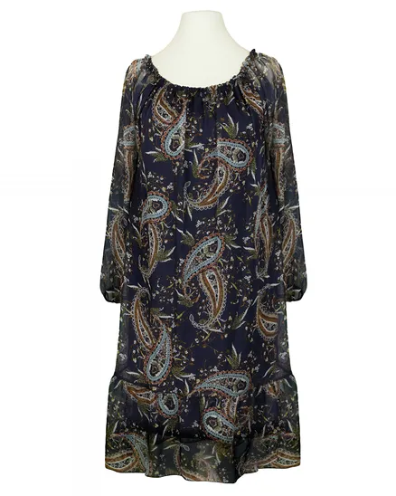 Chiffon Kleid Paisley in blau von Diana