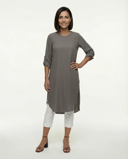 Bluse Chiffon in braun von Moda