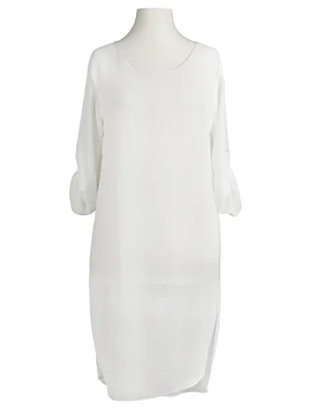 Bluse Chiffon in wei� von Moda