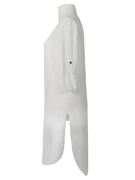 Bluse Chiffon in wei� von Moda