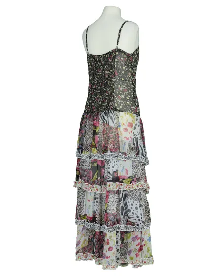 Chiffon Maxikleid in schwarz von Made in Italy