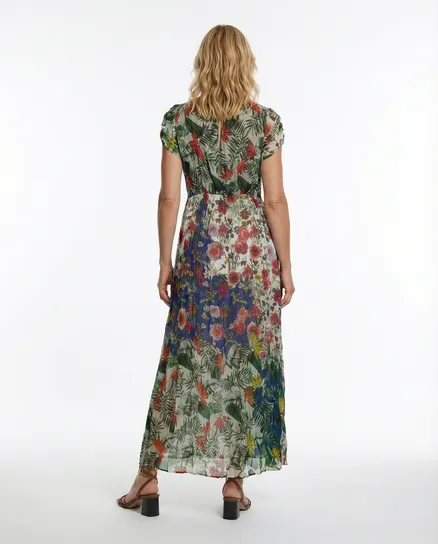 Chiffon Maxikleid Floral in bunt von Selected Touch