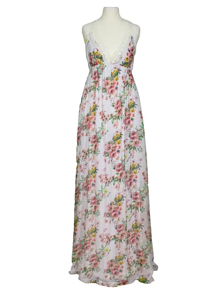 Maxikleid mit Seide in wei� von Montan