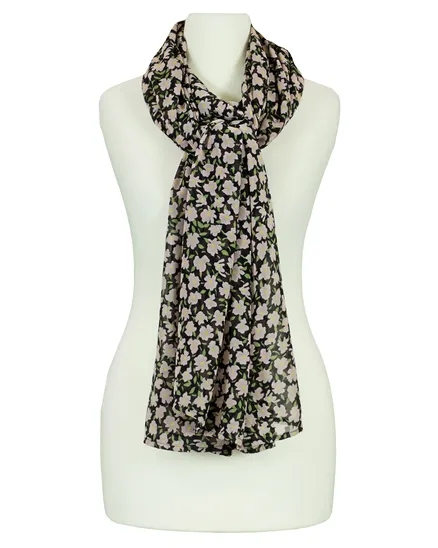 Chiffon Schultertuch Schal in schwarz von FASHION