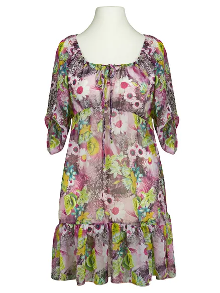 Chiffon Tunika floral in pink von A. de Zarina